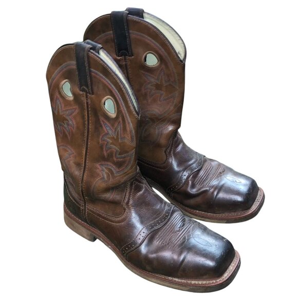 Double-H Antonio DH6134 13" Brown Leather Composite Toe Work Boots Men 9½ 2E EH - Picture 1 of 16